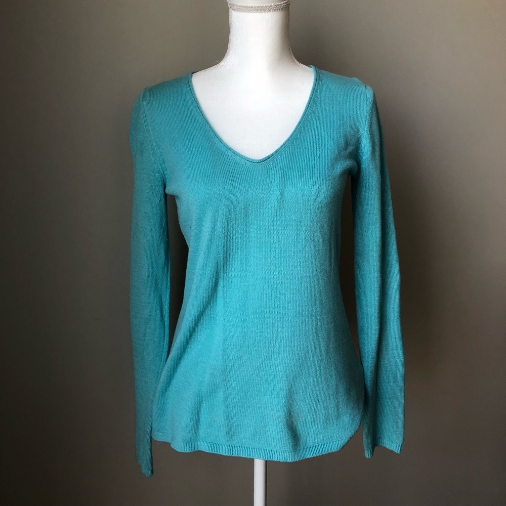 Robins Egg Blue v neck sweater